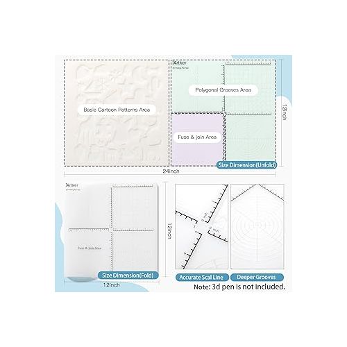  Transparent 3D Pen Mat, 24