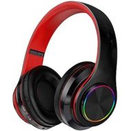 2022 Wireless Bluetooth Headphones,Colorful LED Lights Comfort Over Ear Foldable Headset with Built-in Microphone,FM,SD Card Slot,Wired for School/Tablet Computer/PC/TV/Cellphones/Travel