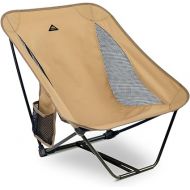 iClimb Low Ultralight Compact Camping Folding Chair with Side Pocket and Carry Bag