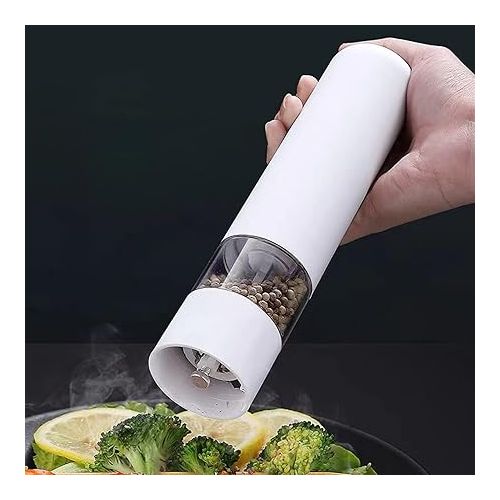  iFCOW Electric Pepper Grinder, 2 Set Electric Grinder Battery Operated Automatic Salt and Pepper Mill One Hand Operation