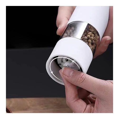  iFCOW Electric Pepper Grinder, 2 Set Electric Grinder Battery Operated Automatic Salt and Pepper Mill One Hand Operation