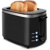 Toaster 2 Slice Best Rated Prime Stainless Steel 2 Slice Toasters Extra Wide Slot Toasters 7 Shade Settings Defrost/Bagel/Cancel with Removable Crumb Tray for Bread, Waffles, Small Retro Toaster