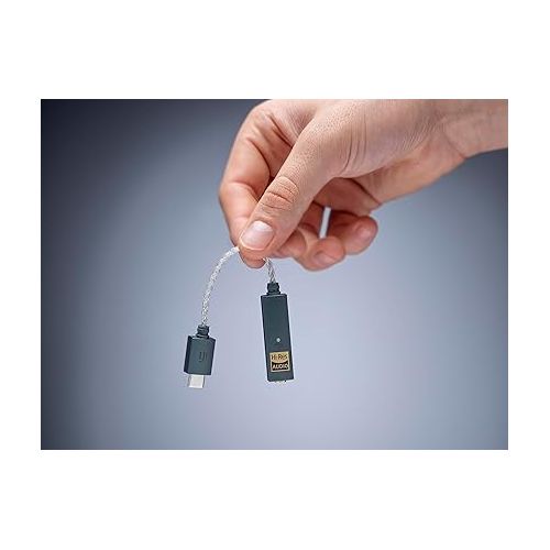  iFi GO link - DAC & Amplifier - USB-C to 3.5mm Adapter - Improve Headphone Sound from any Device - Gold-plated 3.5mm Headphone Socket - Flexible Cable - Supports Hi-Resolution 32-bit/384kHz/DSD256/MQA