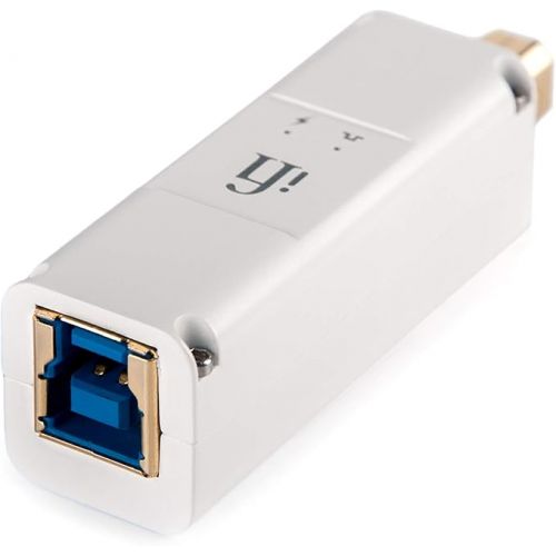  iFi iPurifier3 USB Audio and Data Signal Filter/Purifier (USB Male Type B, White)