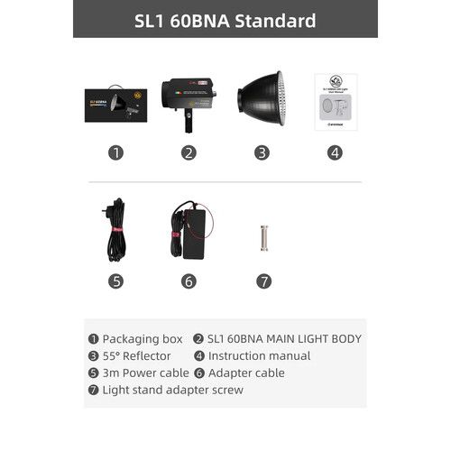  iFootage SL1 60BNA Bi-Color LED Monolight (Standard Kit)