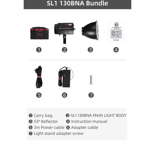  iFootage SL1 130BNA Bi-Color LED Monolight (Bundle Kit)