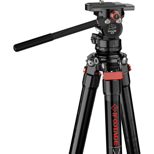  iFootage Gazelle TA3B Aluminum Alloy Tripod and Komodo K3 Fluid Head Bundle