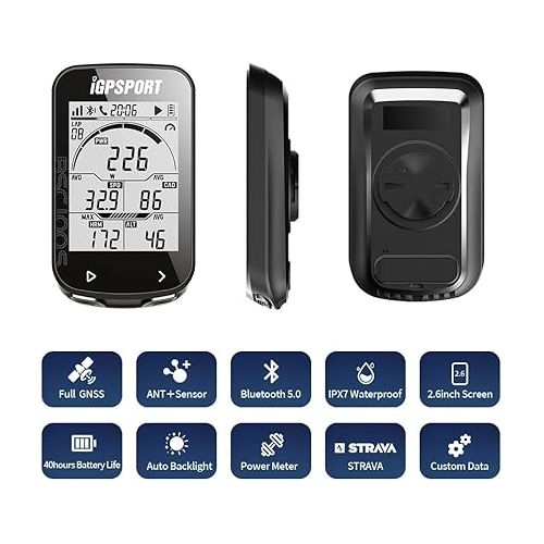  Bike Computer Wireless GPS, Bike Speedometer with 2.6