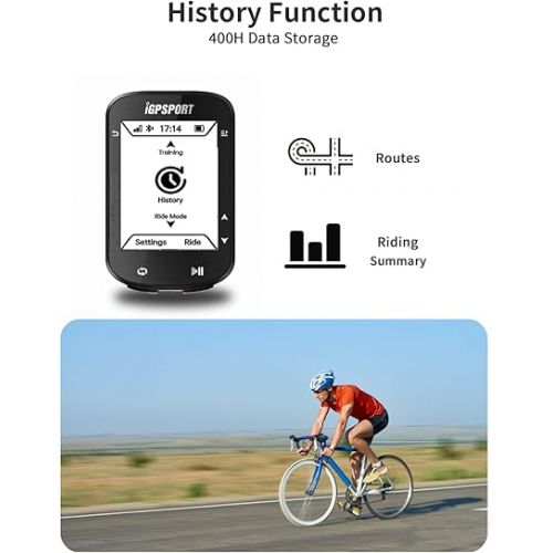  iGPSPORT BSC200 Bike Computer Wireless, Route Navigation 2.5inch Screen Bluetooth ANT+ GPS Cycle Computer Waterproof