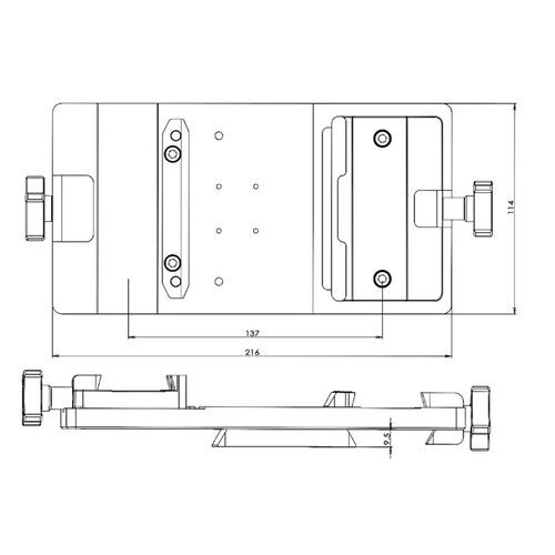  iOptron Side-by-Side Saddle Adapter