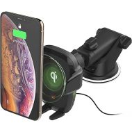 iOttie Auto Sense Qi Wireless Car Charger - Automatic Clamping Dashboard Phone Mount with Wireless Charging for Google Pixel, iPhone, Samsung Galaxy, Huawei, LG, and other Smartphones.