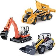 iPlay, iLearn Heavy Duty Construction Site Playset, Metal Dump Truck, Excavator Digger Backhoe, Tractor Bulldozer Diecast Vehicle, Outdoor Sandbox Car Toy, Birthday Gift 3 4 5 Year Old Boy Kid Toddler