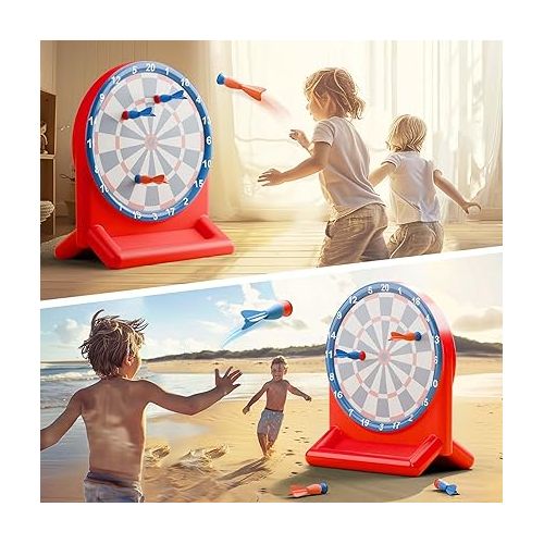  iPlay, iLearn Kids Swimming Pool Toys, Inflatable Floating Dart Board Water Game, Toddler Indoor Outdoor Yard Playset, Cool Summer Family Party Birthday Gift 3 4 5 6 7 8 10 12 Years Old Boys Girl Teen