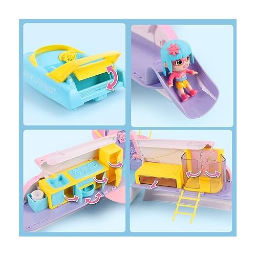  iPlay, iLearn Dollhouse Playset for 3-4 Year Old Girls, Boat Toy Set W/ Cruise Ship Small Dolls, Kids Pretend Play House W/ Furniture, Princess Valentine Birthday Gifts Age 5 6 Child Toddlers