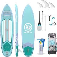 iROCKER Cruiser Inflatable Stand Up Paddle Board, Extremely Stable 10'6