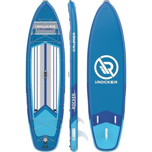  iROCKER Cruiser Inflatable Stand Up Paddle Board, Extremely Stable 10'6