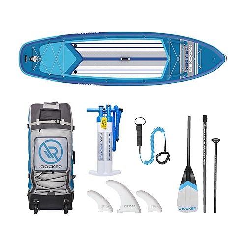  iROCKER Cruiser Inflatable Stand Up Paddle Board, Extremely Stable 10'6