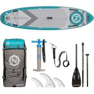 iROCKER Nautical Inflatable Stand-Up Paddleboard for Adults and Kids Portable SUP Board for Fun on The Lake Ocean River with Accessory attachments