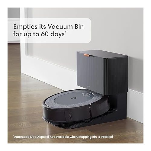  iRobot Roomba Combo i5+ Self-Emptying Robot Vacuum and Mop, Clean by Room with Smart Mapping, Empties Itself for Up to 60 Days, Works with Alexa, Personalized Cleaning OS
