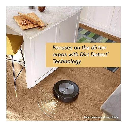  iRobot Roomba j7 (7150) Wi-Fi Connected Robot Vacuum - Identifies and avoids obstacles like pet waste & cords, Smart Mapping, Works with Alexa, Ideal for Pet Hair, Carpets, Hard Floors, Roomba J7