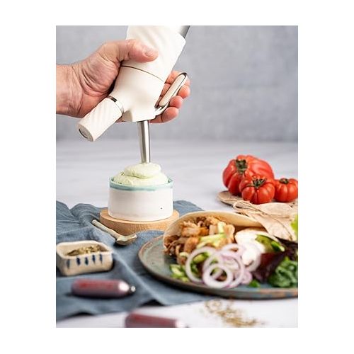  iSi Creative Whip Mini for Whipped Cream, Desserts and Toppings, 1/2 Pint, Ivory