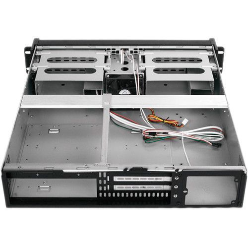  iStarUSA D Storm D-200SEA-BK 2U Compact Stylish Rackmount Chassis with Black SEA Bezel