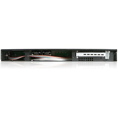  iStarUSA D-118V2-ITX-WB 1U Compact Rackmount mini-ITX Chassis with Wood Front Bezel