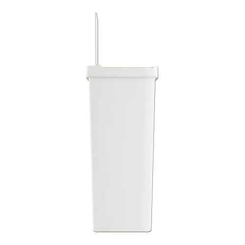  iTouchless Prime 13.2 Gallon Plastic Sensor Trash Can, Slim and Space-Saving, Durable Dent-Proof Construction, Automatic Bin Great for Kitchen, Home, Office, Business, Garage, White Color