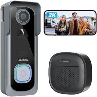 ieGeek 2K Doorbell Camera Wireless - Video Doorbell with Chime Ringer, Smart Wifi Doorbell AI & PIR Motion Detection, 2 Way Audio, Voice Changer, SD Card Storage with No Subscription, Works with Alexa