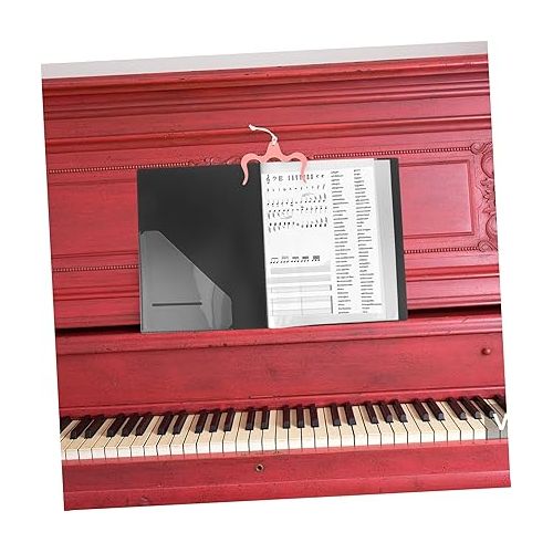  ifundom Sheet Music Folder Pink Music Book Clip for Piano Keyboard & Reading Books Piano Clip Holder Piano Book Clips Book Clip for Reading Book Open Holder Plastic Note Paper Clip