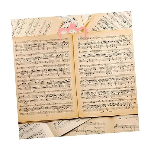  ifundom Sheet Music Folder Pink Music Book Clip for Piano Keyboard & Reading Books Piano Clip Holder Piano Book Clips Book Clip for Reading Book Open Holder Plastic Note Paper Clip