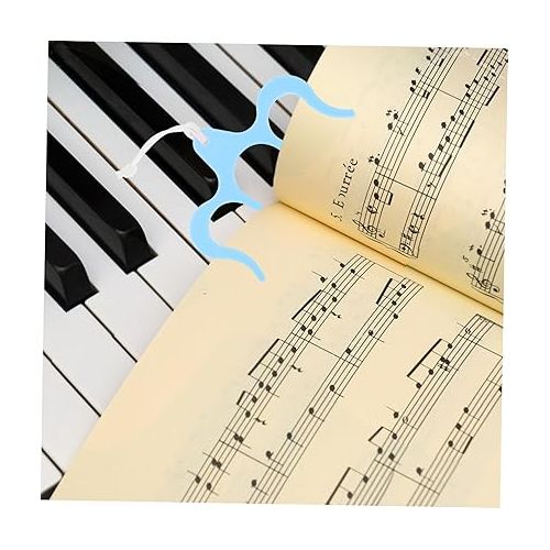  ifundom Sheet Music Folder Book Page Holder Bookpage Holders Music Book Stand Plastic Music Fixed Clips Clip for Music Book Music Paper Clips Keyboard Page Folder Guitar Music Stand