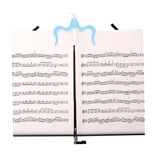  ifundom Sheet Music Folder Book Page Holder Bookpage Holders Music Book Stand Plastic Music Fixed Clips Clip for Music Book Music Paper Clips Keyboard Page Folder Guitar Music Stand