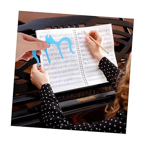  ifundom Sheet Music Folder Book Page Holder Bookpage Holders Music Book Stand Plastic Music Fixed Clips Clip for Music Book Music Paper Clips Keyboard Page Folder Guitar Music Stand