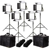 ikan Lyra Daylight 5-Point LED Soft Panel Light Kit with 5x LW10