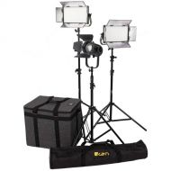 ikan Lyra LB5 Bi-Color LED Panel with Stryder Fresnel (3-Light Kit)