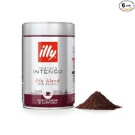 illy Intenso Ground Coffee, Bold Roast Espresso 250g (International Version) 6 Pack
