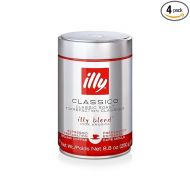 illy Classico Ground Espresso, Medium Roast, 100 Percent Arabica Coffee Blend, 8.8oz Can, 4 Pack