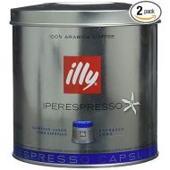 illy Coffee, iperEspresso Capsule, Lungo Medium Roast Espresso Pod, 100 percent Arabica Bean Signature Italian Long Espresso Blend, Premium Gourmet Roast, 21 Count, 2 Pack