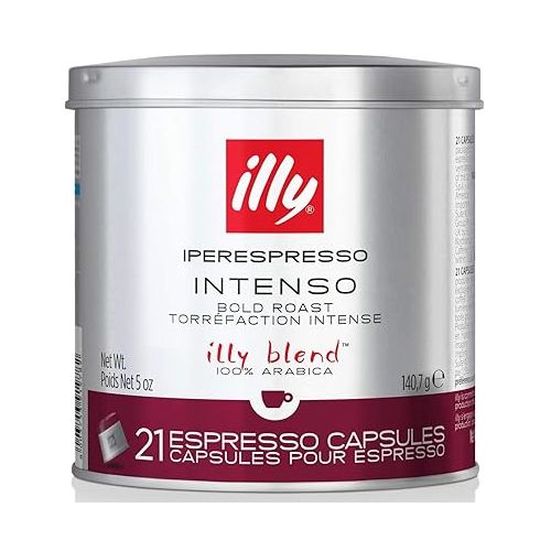일리 illy iperEspresso Capsules Dark Roasted Coffee, 5-Ounce, 21-Count Capsules (Pack of 2)