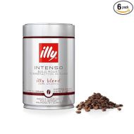 illy caffe Whole Bean Coffee - Perfectly Roasted Whole Coffee Beans - Intenso Dark Roast - Warm Notes of Cocoa & Dried Fruit - Full-Bodied - 100% Arabica Coffee - No Preservatives - 8.8 Ounce, 6 Pack