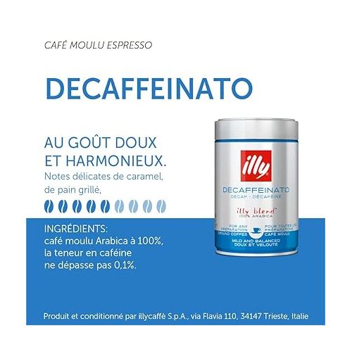 일리 Lingtoolator Ground Decaffeinated Coffee 8.8oz (International Version) 6 Pack