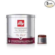 illy Coffee, Intenso iperEspresso Capsule, Dark Roast Espresso Pods, Premium Gourmet Roast, Compatible with illy iperEspresso Machines, 21 Count, 5 Pack