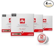 Illy Coffee K Cups - Coffee Pods For Keurig Coffee Maker - Classico Roast - Caramel, Orange Blossom & Jasmine - Mild, Flavorful & Balanced Flavor Pods of Coffee - No Preservatives - 32 Count, 4 Pack