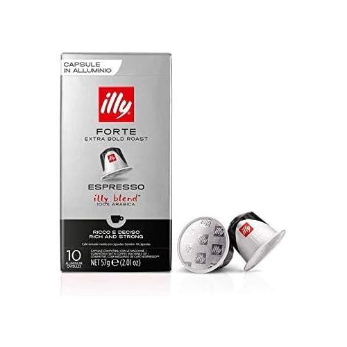 일리 Illy Espresso Ground Coffee Nespresso Compatible Coffee Capsules. Pick Any 10 Packs from: Decaf, Intenso, Classico, Forte, Lungo. (Each Pack 10 Pods, Total 100 Pods)