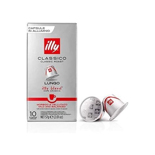 일리 Illy Espresso Ground Coffee Nespresso Compatible Coffee Capsules. Pick Any 10 Packs from: Decaf, Intenso, Classico, Forte, Lungo. (Each Pack 10 Pods, Total 100 Pods)