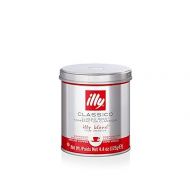 illy Classico Espresso Ground Coffee, Medium Roast, Classic Roast with Notes of Chocolate & Caramel, 100% Arabica Coffee, All-Natural, No Preservatives, 4.4oz (Pack of 1)