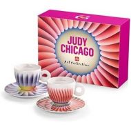 illy Art Collection 24626 Judy Chicago Signed Cappuccino Cups 2 Numbered