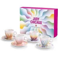 illy Art Collection Judy Chicago Cappuccino Cups Set of 4