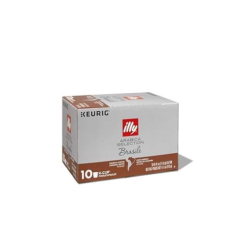 일리 Illy Coffee K Cups - Coffee Pods For Keurig Coffee Maker - Variety Pack of Brasile & Colombia - Distinctive, Flavorful & Full-Bodied Flavor Pods of Coffee - No Preservatives - 60 Count, 6 Pack